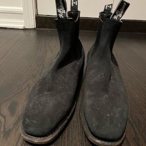 RM Williams Black/suede  Suede Craftsman Sz: US 11